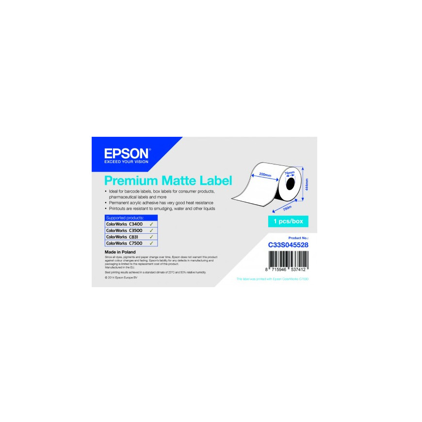 Epson Premium Matte Label - Étiquettes mates à jet d'encre (C33S045528)