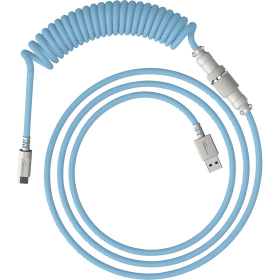 Câble torsadé USB-C HyperX bleu clair-blanc
