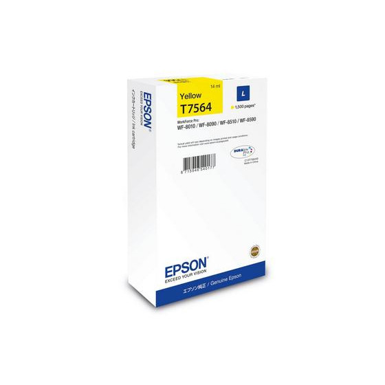 Cartouche d'encre Epson WF-8xxx Series – DURABrite™ Pro Jaune L (C13T75644N)