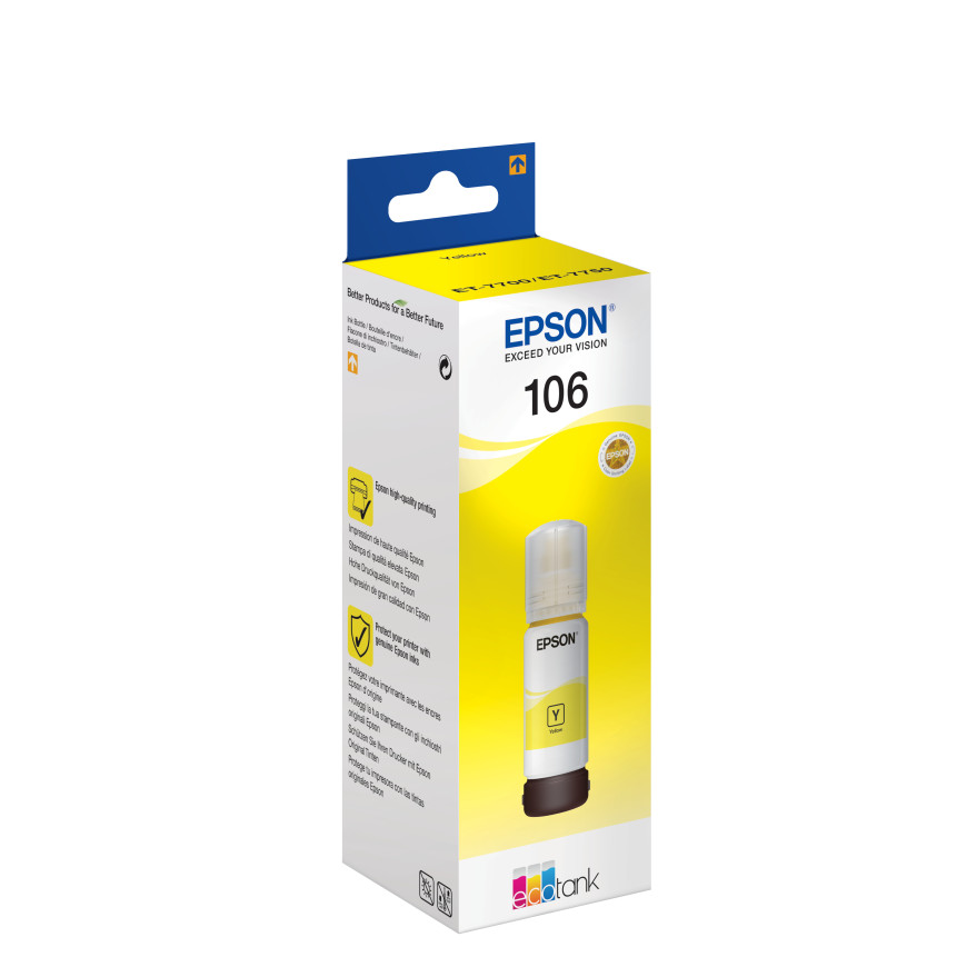 Bouteille d’encre Epson 106 – jaune EcoTank (C13T00R440)