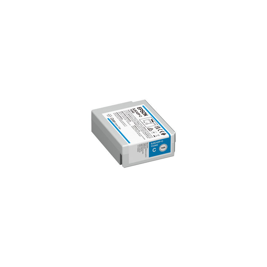 Cartouche d’encre Epson SJIC42P-C – Cyan pour ColorWorks C4000e (C13T52M240)