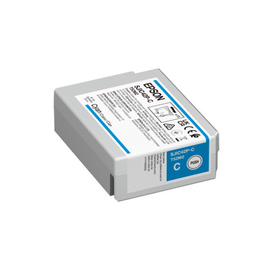 Cartouche d’encre Epson SJIC42P-C – Cyan pour ColorWorks C4000e (C13T52M240)