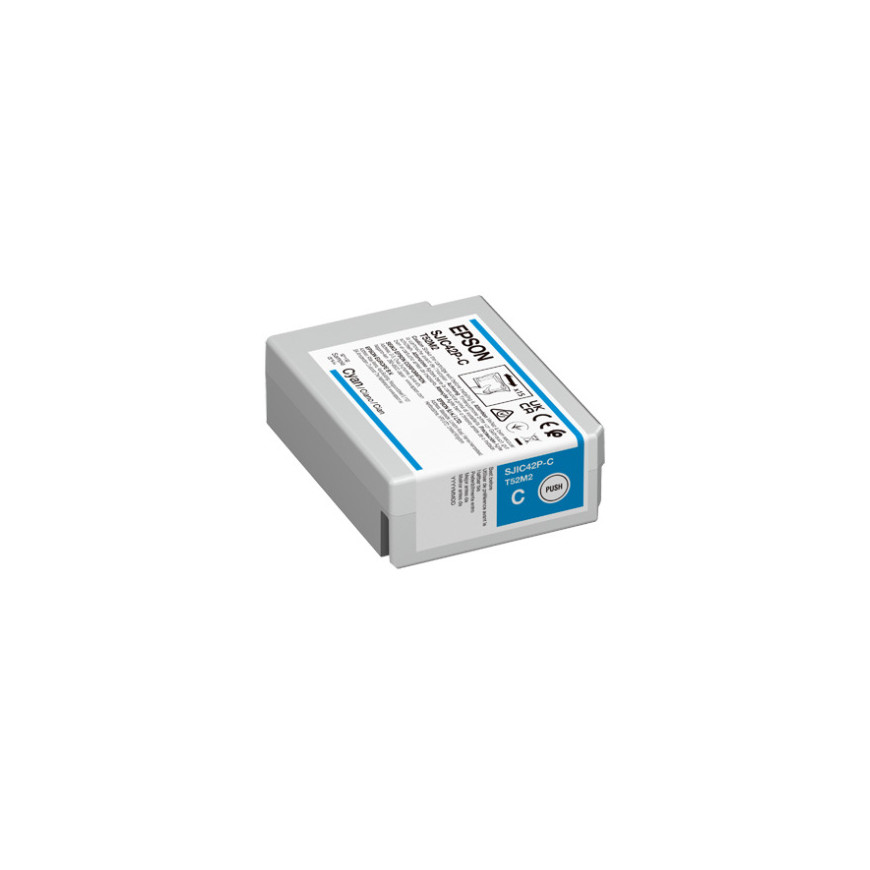 Cartouche d’encre Epson SJIC42P-C – Cyan pour ColorWorks C4000e (C13T52M240)