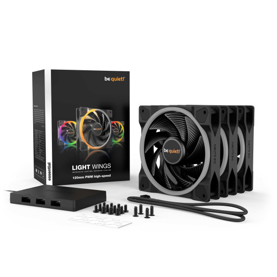 be quiet! Light Wings 120 mm PWM High Speed ARGB Triple Pack