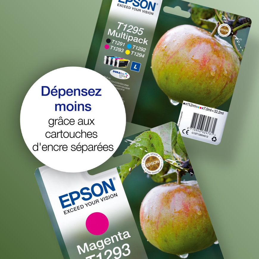 Epson T1295 – Encre DURABrite Ultra multipack 4 couleurs (C13T12954022)