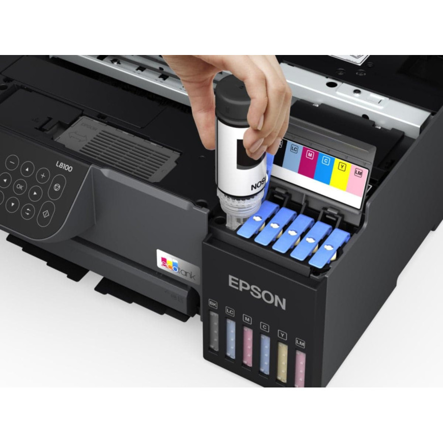 Imprimante photo Epson EcoTank L8100 – A4 rapide avec réservoir d’encre (C11CK94401)