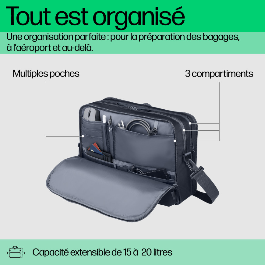 Sac pour ordinateur portable HP Travel Plus 15 litres 14 pouces