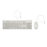 Ensemble combiné clavier et souris filaires HP 225 blanc