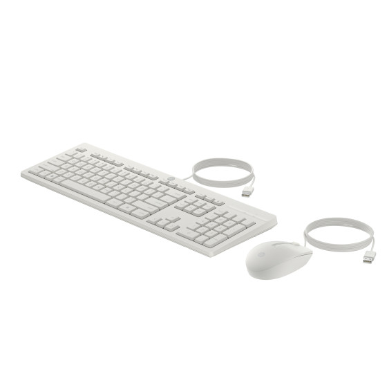 Ensemble combiné clavier et souris filaires HP 225 blanc
