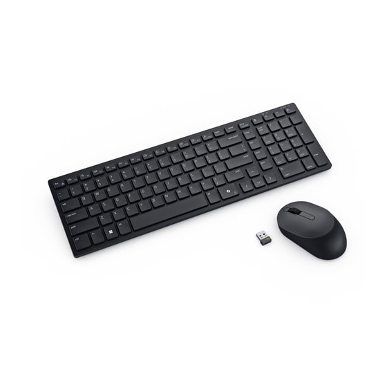 Clavier et souris compacts et silencieux Dell Pro - KM555 - français (AZERTY)