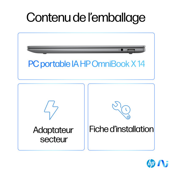 PC portable IA HP OmniBook X 14-fe0000nf - PC Copilot+