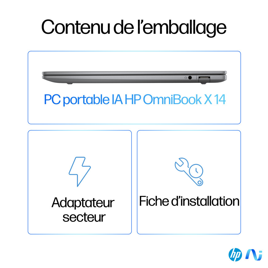 PC portable IA HP OmniBook X 14-fe0000nf - PC Copilot+