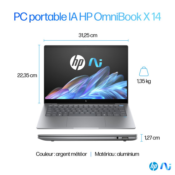 PC portable IA HP OmniBook X 14-fe0000nf - PC Copilot+