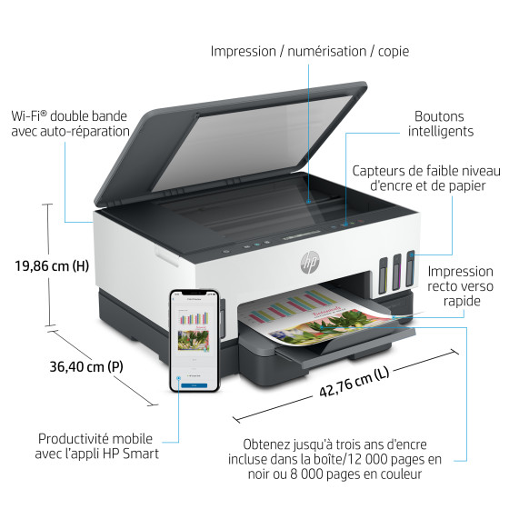 Imprimante Tout-en-un HP Smart Tank 7005
