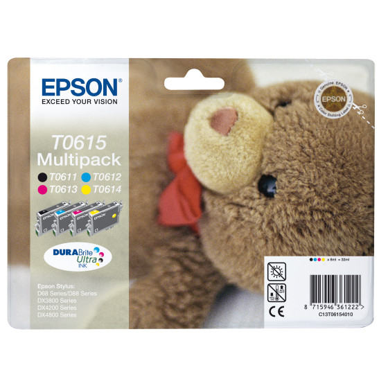 Epson T0615 – Multipack d’encres DURABrite Ultra (C13T06154020)