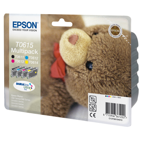 Epson T0615 – Multipack d’encres DURABrite Ultra (C13T06154020)