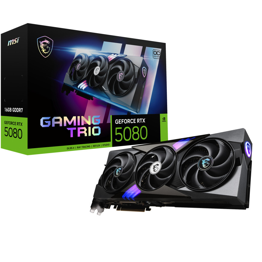 Carte Graphique MSI GeForce® RTX 5080 16G GAMING TRIO OC (912-V531-005)