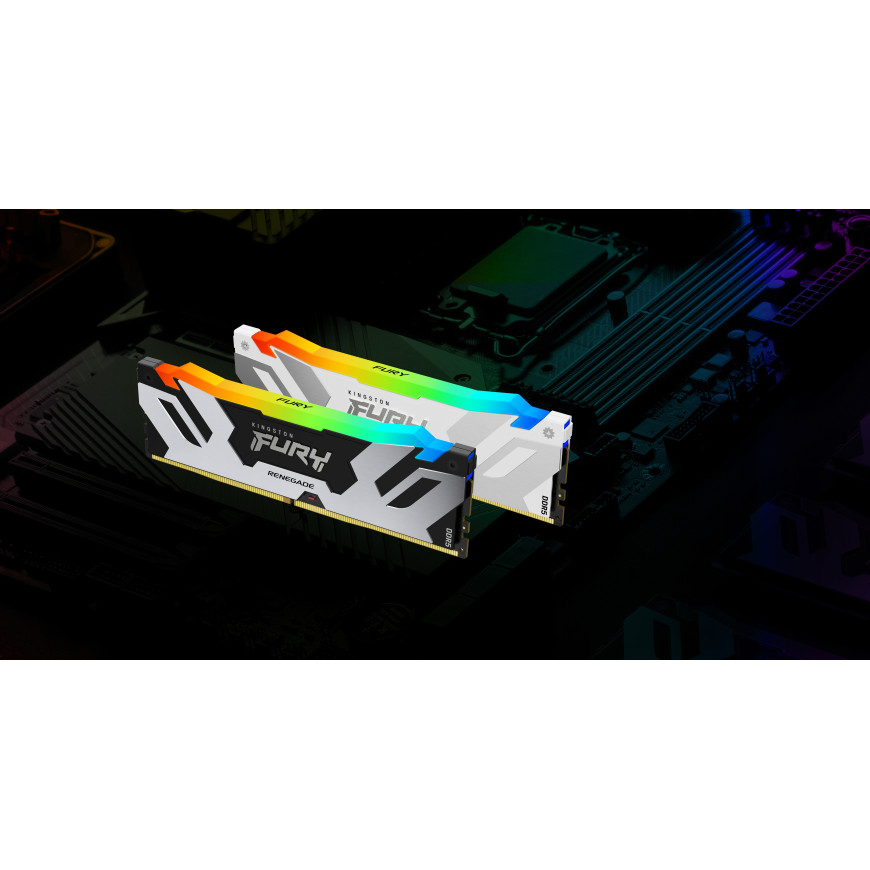 Kingston FURY Renegade RGB 32 Go (2 x 16 Go) DDR5 6800 MHz CL36 - Blanc