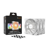 be quiet! Light Wings LX 120 mm PWM High Speed Triple Pack - Blanc