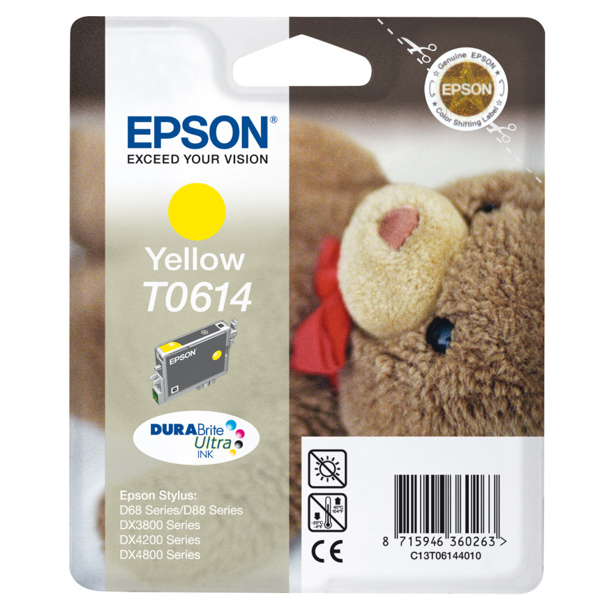Cartouche Epson T0614 – "Ourson" d’encre DURABrite Ultra (C13T06144020)