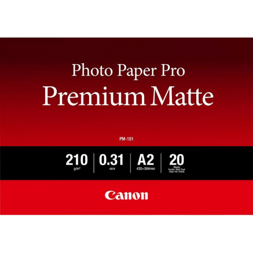 Papier photo mat A2 Canon PM-101 - 20 feuilles