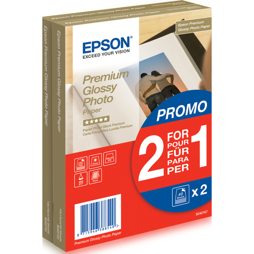 Epson Premium Glossy Photo Paper – Papier photo brillant 255 g/m² (C13S042167)