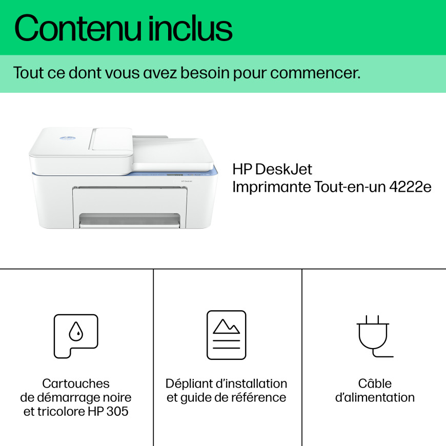 Imprimante Tout-en-un HP DeskJet 4222e