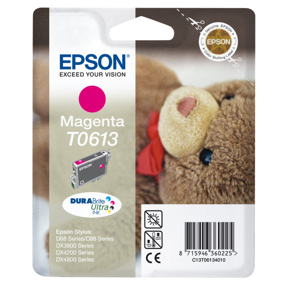 Cartouche Epson T0613 – "Ourson" encre DURABrite Ultra M (C13T06134020)