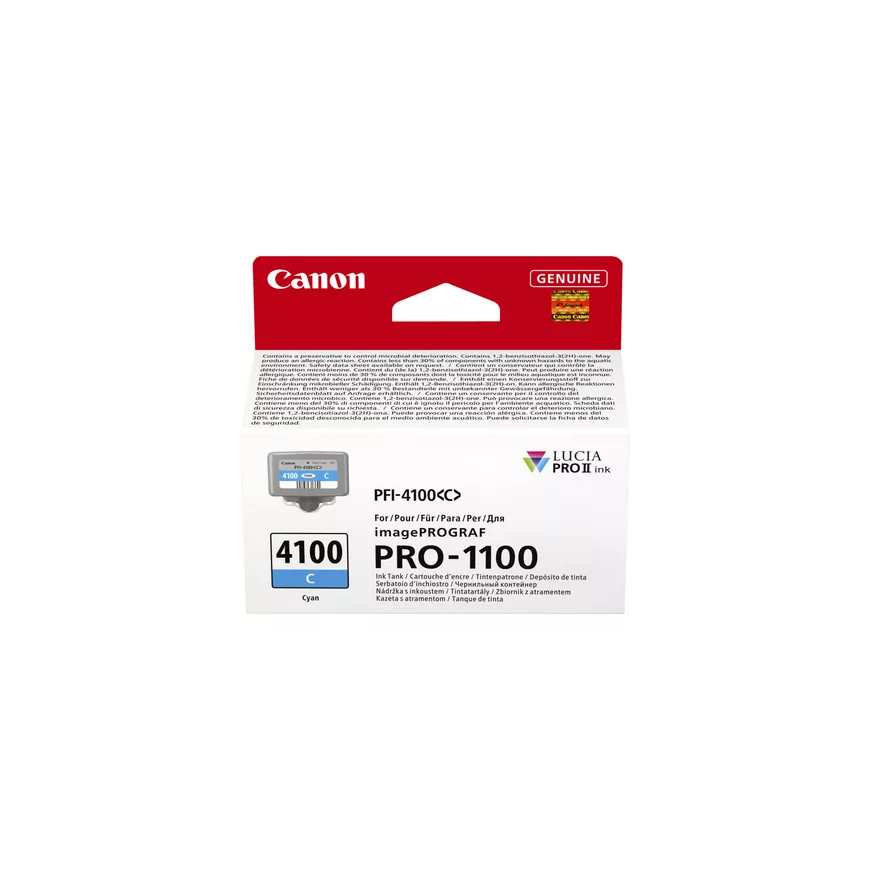 Cartouche d'encre cyan Canon PFI-4100C
