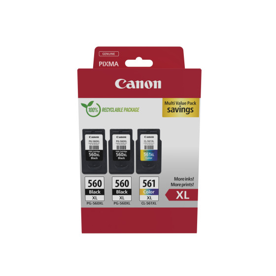 Multipack de cartouches d'encre à haut rendement Canon PG-560XL x2/CL-561XL