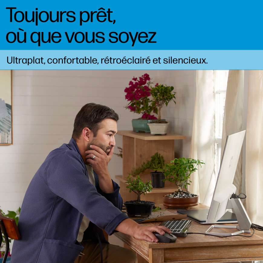 Clavier filaire rétroéclairé multi-appareil HP 405