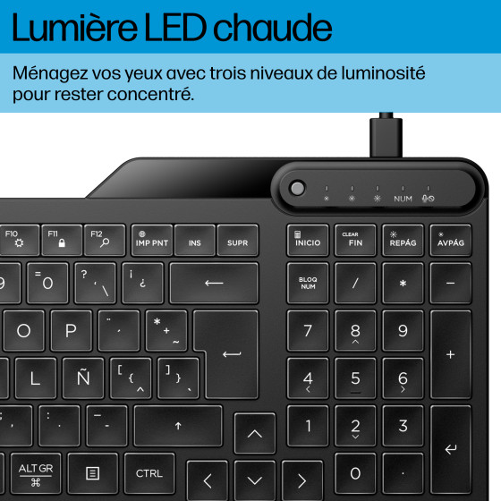 Clavier filaire rétroéclairé multi-appareil HP 405
