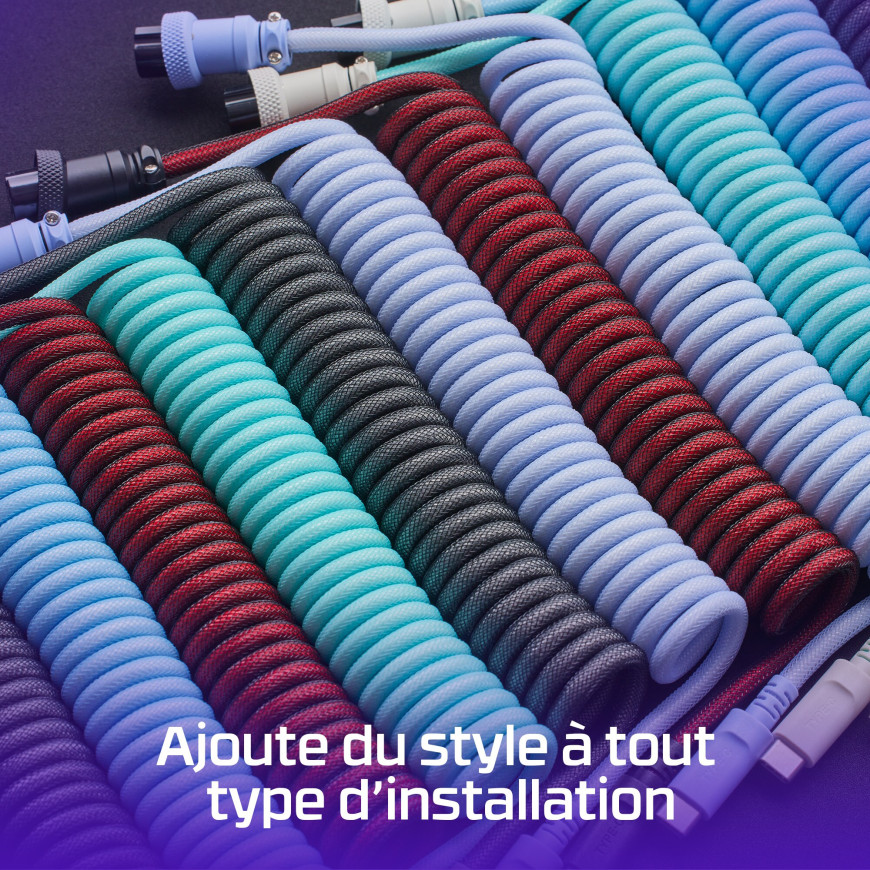 Câble torsadé USB-C HyperX violet clair