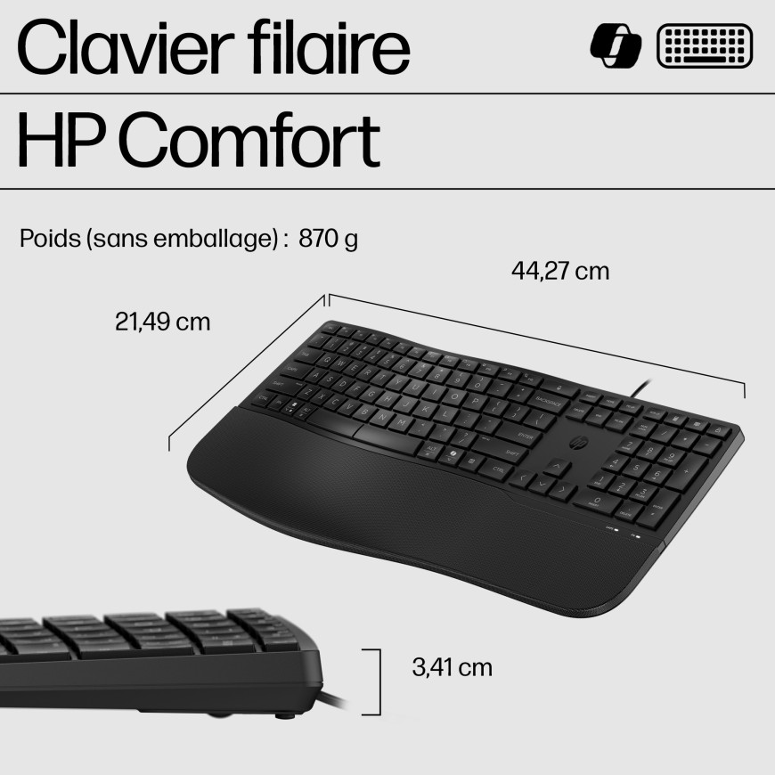 Clavier filaire Comfort HP 485
