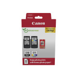 Pack à prix réduit cartouches d'encre PG-510/CL-511 + papier photo Canon