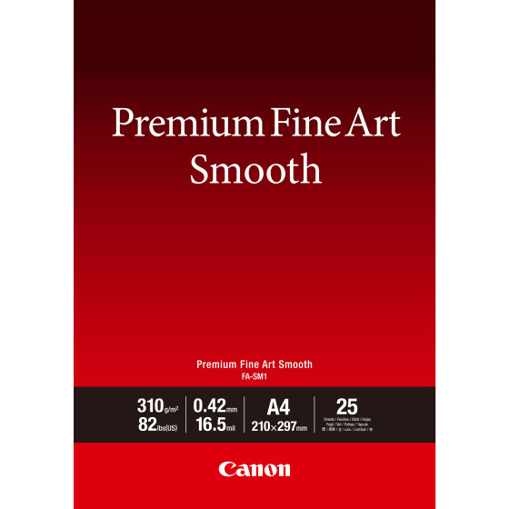 Papier A4 beaux-arts lisse Premium Canon FA-SM1 - 25 feuilles