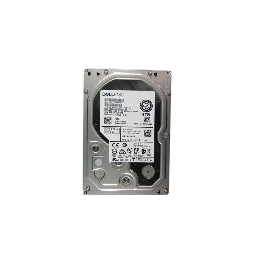 Disque Dur Dell 4To 7.2K tr/min SATA 6Gbit/s 512n 3.5pouces Enfichable à Chaud