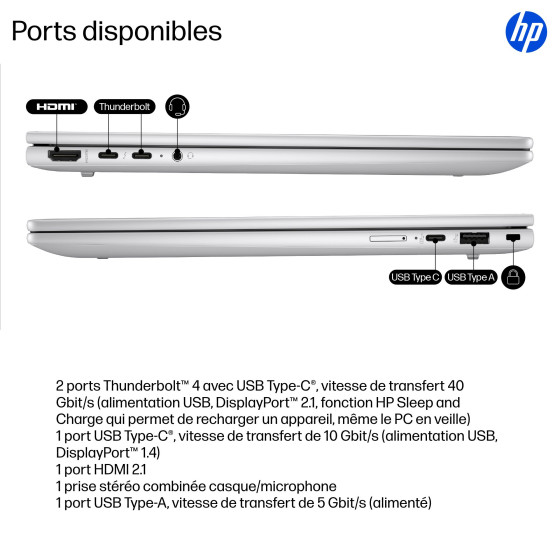 PC portable Professionnel IA HP EliteBook X G1i 14"