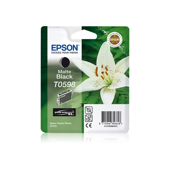 Cartouche d'encre Epson T0598 – noire mat UltraChrome K3 (C13T05984N10)