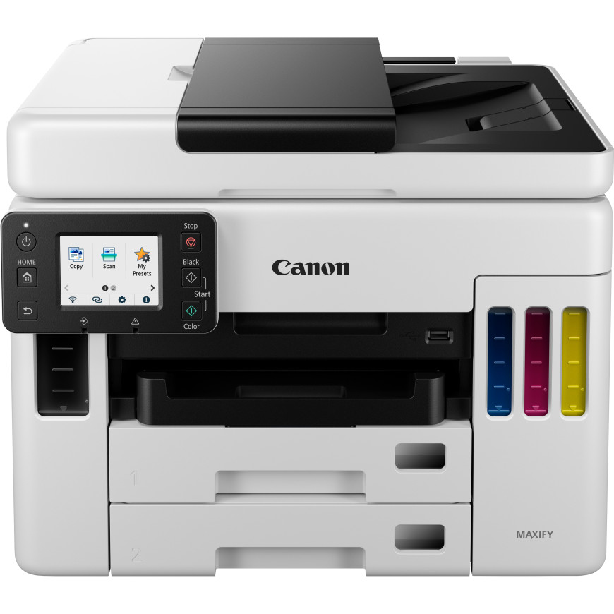 Imprimante jet d'encre MegaTank multifonction rechargeable couleur sans fil Canon MAXIFY GX7050