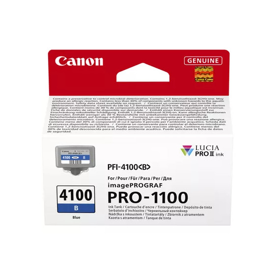 Cartouche d'encre bleu Canon PFI-4100B