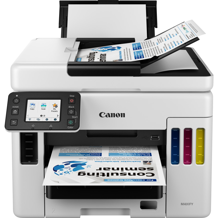 Imprimante jet d'encre MegaTank multifonction rechargeable couleur sans fil Canon MAXIFY GX7050