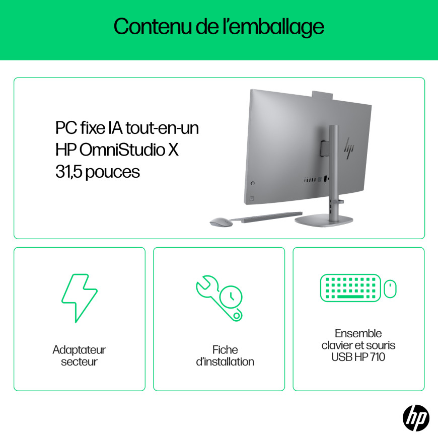 PC tout-en-un HP OmniStudio X 32-c0003nf - écran 4K