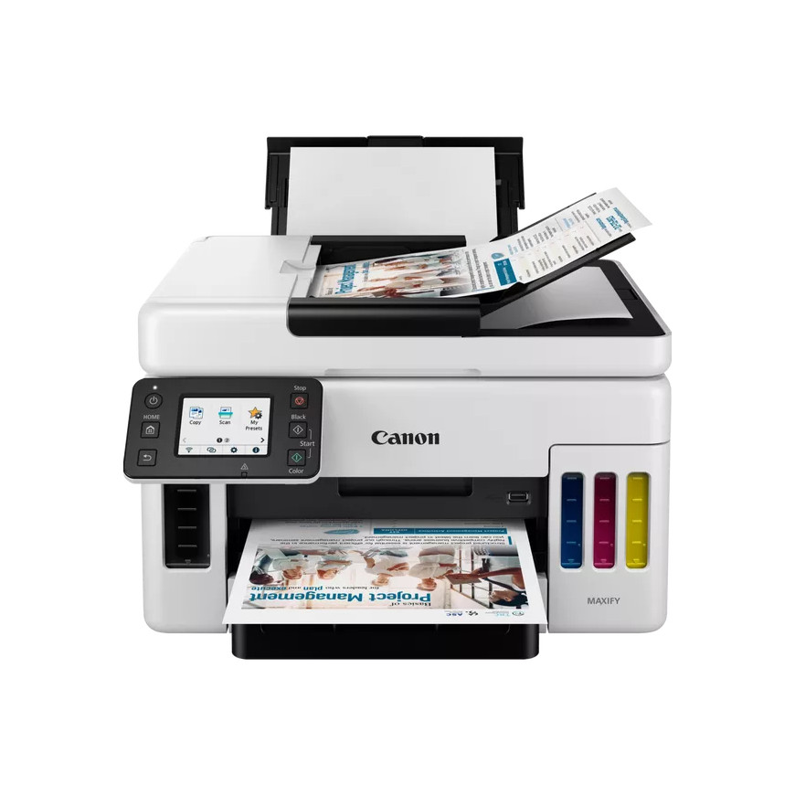 Imprimante jet d'encre MegaTank rechargeable 3-en-1 avec connexion sans fil Canon MAXIFY GX6050