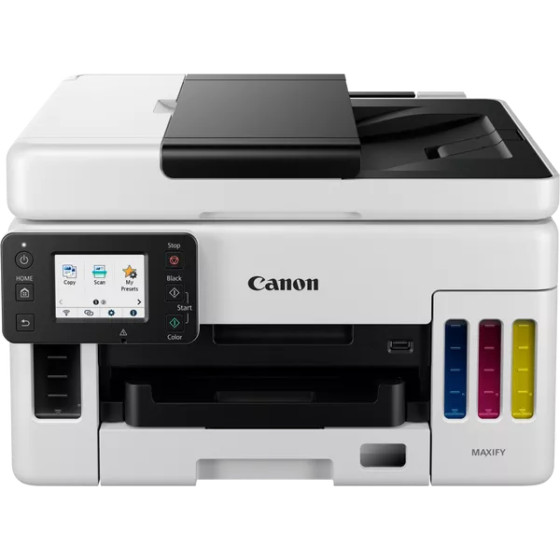 Imprimante jet d'encre MegaTank rechargeable 3-en-1 avec connexion sans fil Canon MAXIFY GX6050