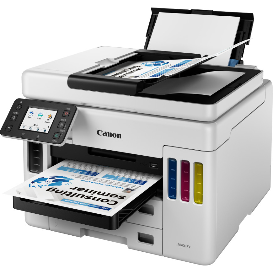 Imprimante jet d'encre MegaTank multifonction rechargeable couleur sans fil Canon MAXIFY GX7050