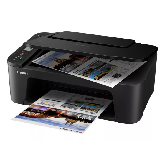 Imprimante photo jet d'encre couleur 3-en1 sans fil Canon PIXMA TS3550i, noire