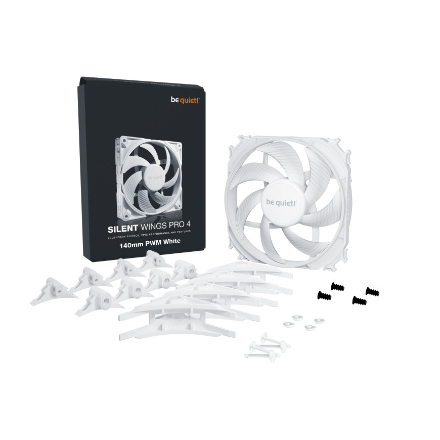 be quiet! Silent Wings Pro 4 140 mm PWM - Blanc