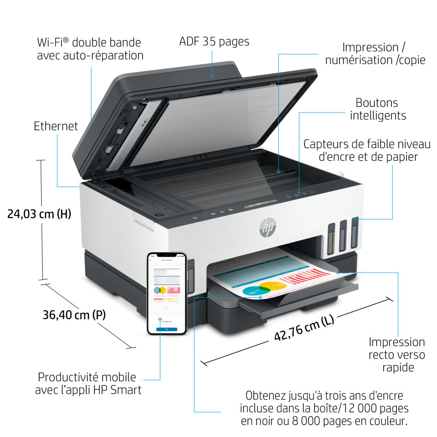 Imprimante Tout-en-un HP Smart Tank 7305