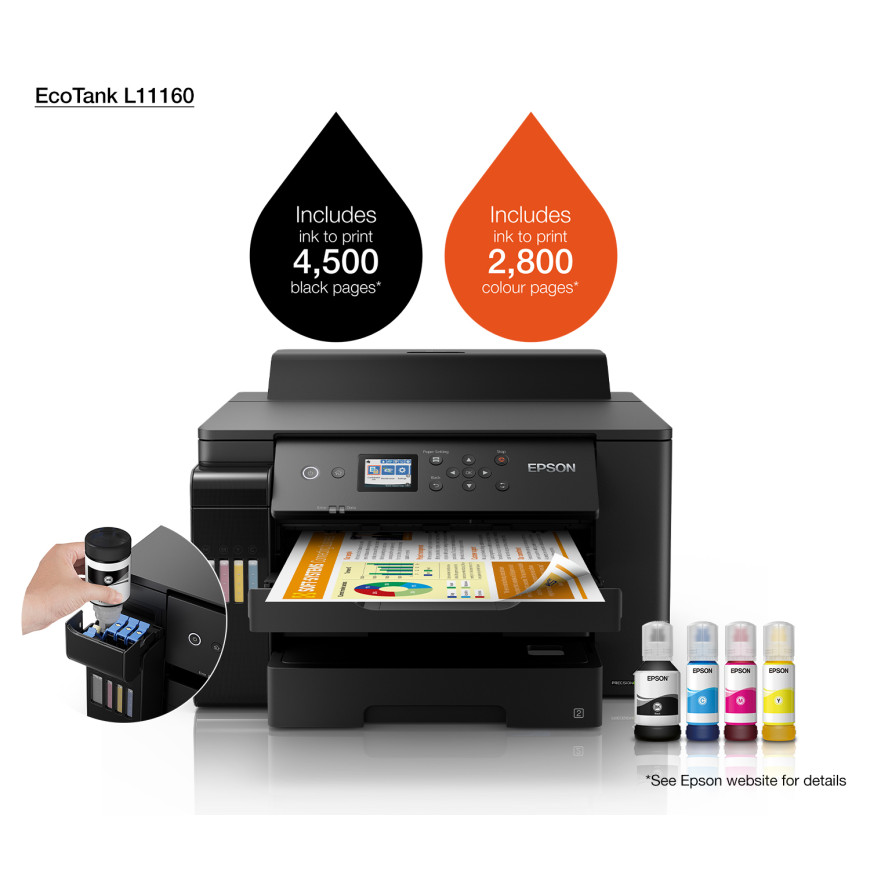 Imprimante multifonction Epson EcoTank L11160 – A3+ rapide et économique (C11CJ04403)